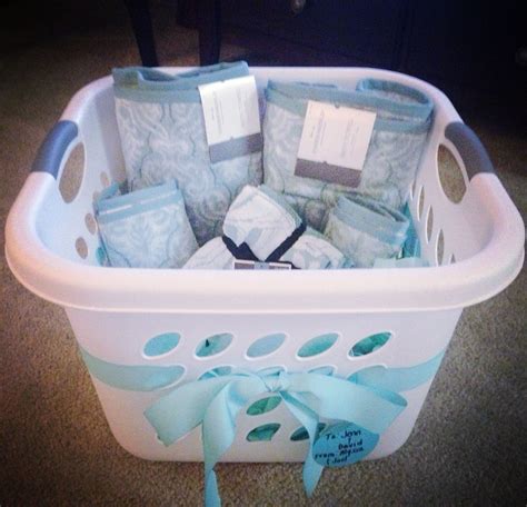 If your gift happens to be a family heirloom, or if it's handmade with love, it's great to mention that in your card, too. Shower gift: Laundry basket, bath towels, hand towels ...