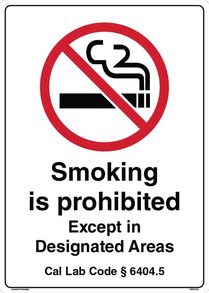 California No Smoking Within 20 Feet Of Entrances Sign