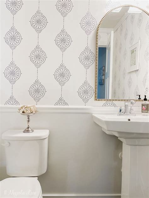 Our Powder Room Makeover With Serena Lily Wallpaper Bathroom
