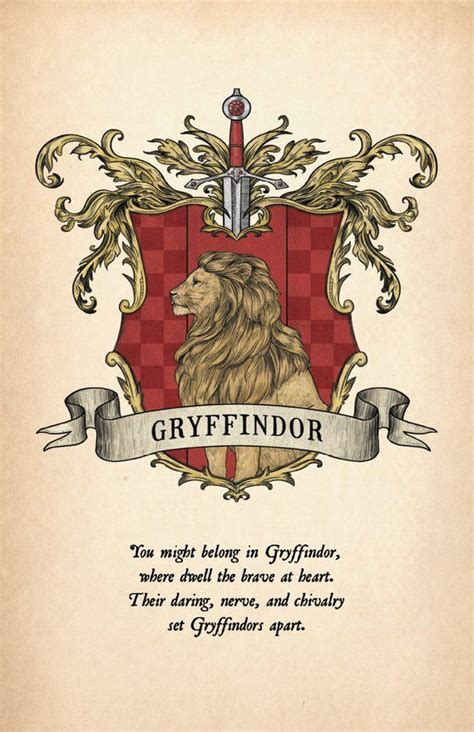 Gryffindor House Crest Print Gryffindor Tower In 2019 Hp Harry