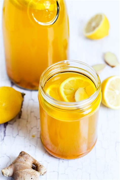 Turmeric Lemon Ginger Tea Recipe Ginger Tea Lemon Ginger Tea Food