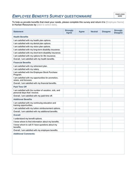 30 Questionnaire Templates Word Template Lab