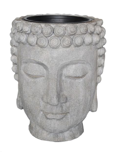 Bloomsbury Market Mebane Pleasing Decorative Buddha Head Resin Pot