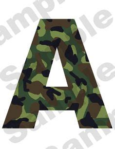 Camouflage Digital Alphabet Camo Alphabet Clipart Printable