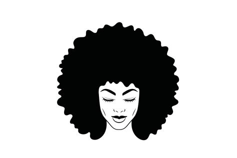 Black African American Girl Woman Beautiful Lady Head Face Vector