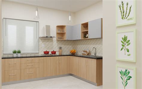 L-Shaped Modular Kitchen Designs India | HomeLane