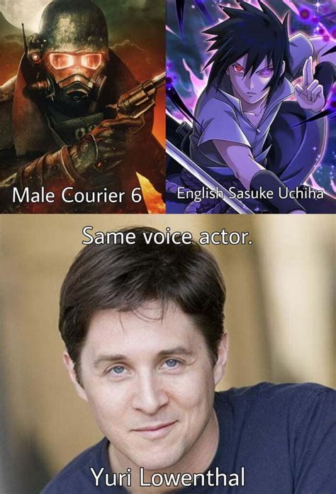 Male Courier 6 English Sasuke Uchiie Same Voice Actor Vinri I Hal