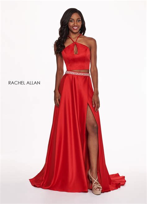 French Novelty Rachel Allan 6483 Halter Prom Dress