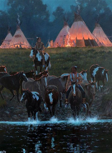 Sold Price Ron Stewart Indian Encampment Painting Invalid Date Edt