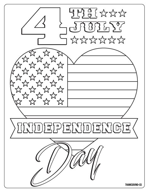 Fourth Of July Coloring Pages Printable