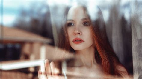 Wallpaper Georgy Chernyadyev Women Model Long Hair Redhead Face