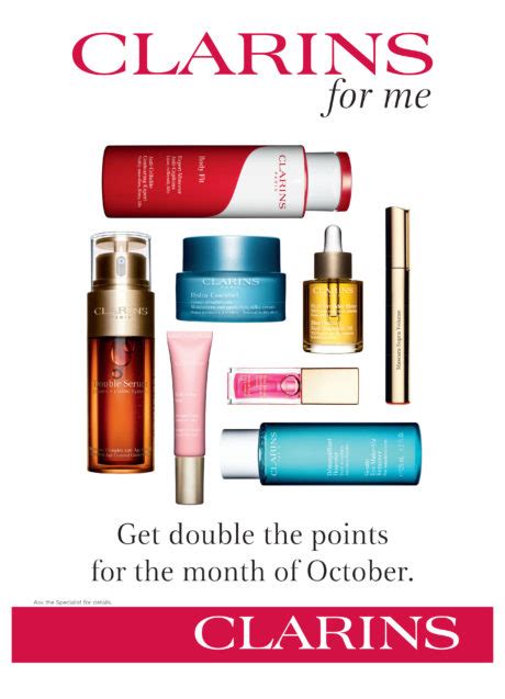 Clarins Double Points In October Margaret Balfour Clarins Beauty Salon And Day Spa Sherborne