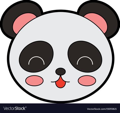 Cute Panda Bear Face Royalty Free Vector Image
