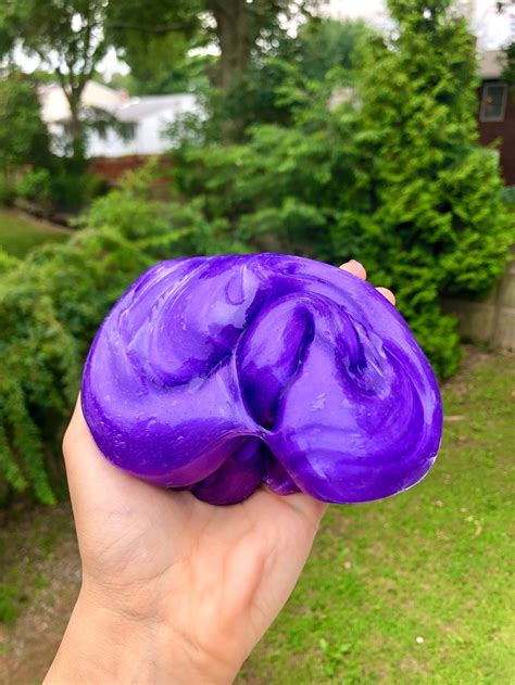 Purple Plum Thick Holdable Clear Slime Pigmented Slime Etsy
