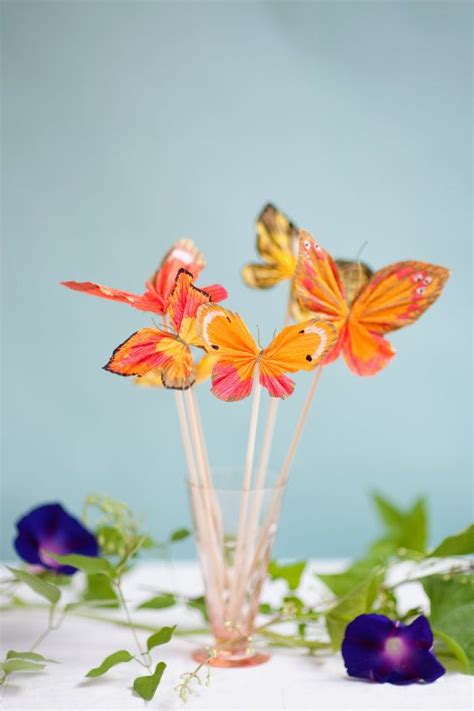Check out these 10 beautiful and varied diy lantern kits on etsy to get started. hand painted butterfly crepe paper cake toppers by chiarabelle | Paper cake, Crepe paper ...