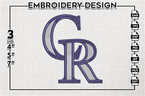 Colorado Rockies Embroidery Design Colorado Rockies Basebal Inspire