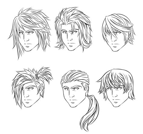 Anime Male Hairstyles By Crimsoncypher On Deviantart