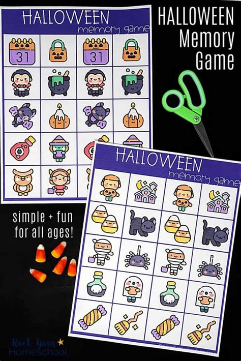 Free Halloween Memory Game For Simple Holiday Fun Rock Your Homeschool
