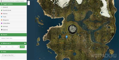 The Forest интерактивная карта острова пещеры и предметы все