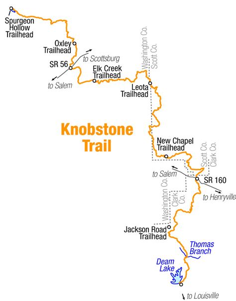 Knobstone Trail Section Map Knobstone Hiking Trail Association