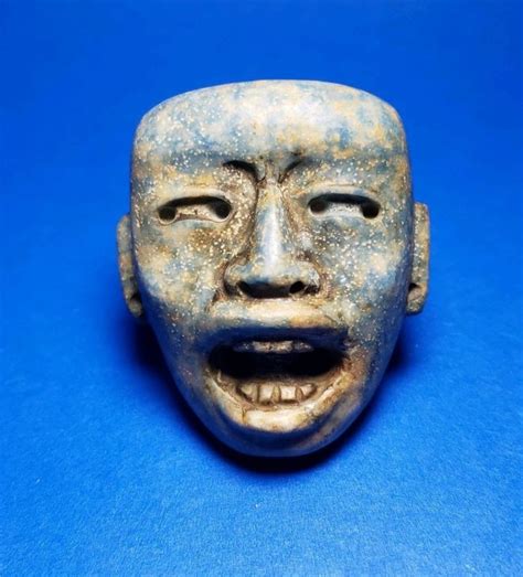 Pre Columbian Stone Olmec Mask Antique Price Guide Details Page