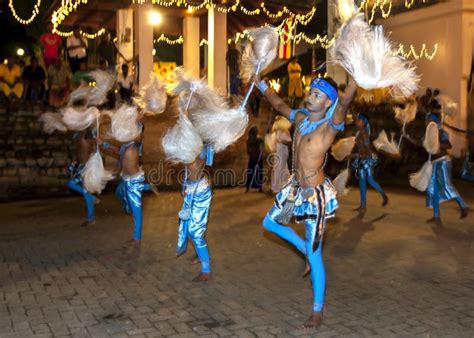 Chamara Dancers Perform Along The Streets Of Kandy In Sri Lanka During