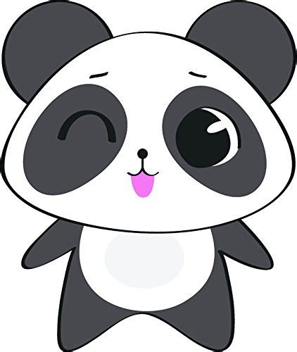 Cute Kawaii Panda Bear Cartoon Emoji Vinyl Decal Sticker 12 Tall