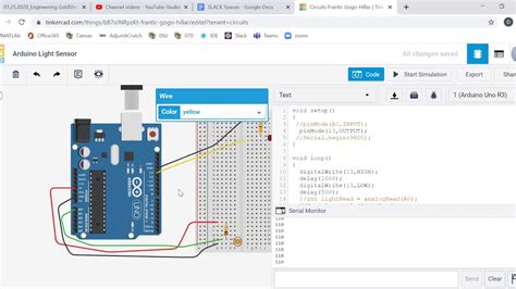 Tinkercad Part 4 Arduino Night Light Photocell And Led And If