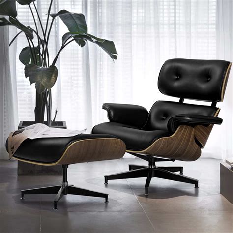Artiss Eames Replica Lounge Chair And Ottoman Recliner Armchair Leather