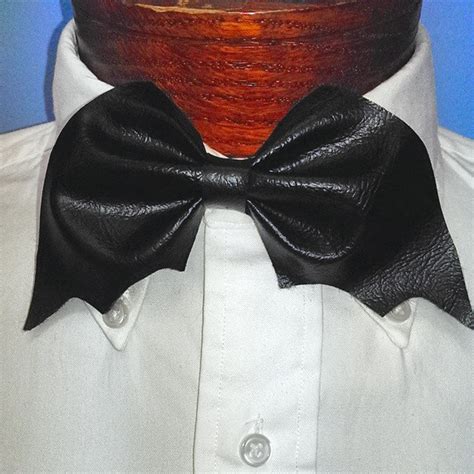 Leather Bat Bow Tie The Green Head