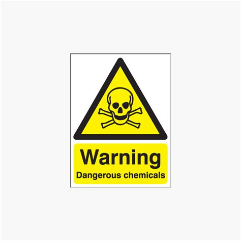 Plastic 400x300mm Warning Dangerous Chemicals Signs Safety Sign Uk