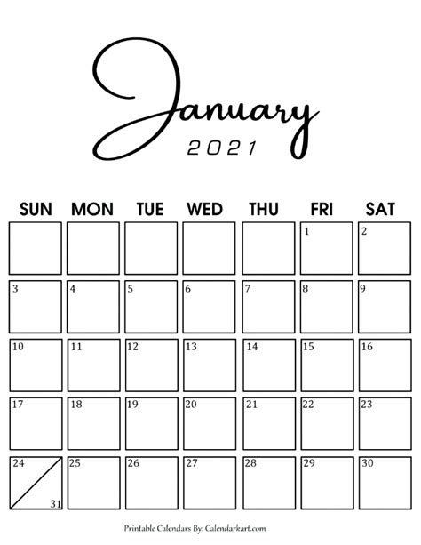 20 Calendar 2021 Cal Free Download Printable Calendar Templates