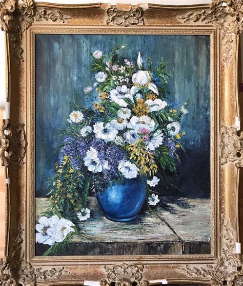 American Oil Painting Of Flowers Flower Painting Oil Painting Antique
