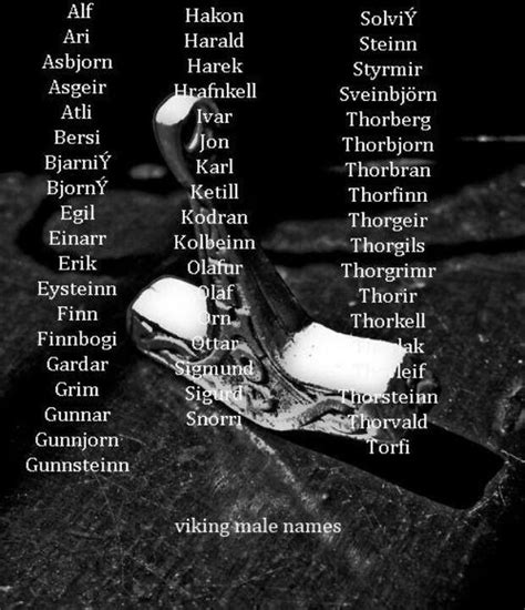 The 200 most popular names were taken from a universe that. Viking male names | Vikings | Pinterest | Vikings and Names