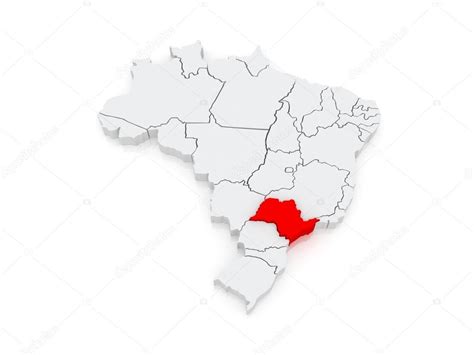 Map Of Sao Paulo Brazil Stock Photo Tatiana