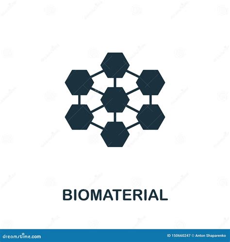 Biomaterial Vector Icon Symbol Creative Sign From Biotechnology Icons