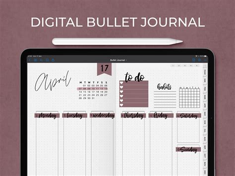 Digital Bullet Journal 2023 Undated Digital Bullet Journal Etsy Canada