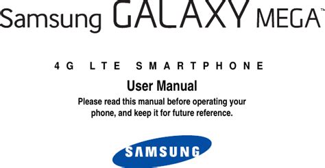 Samsung Galaxy Mega Gt I9205 Users Manual User Guide
