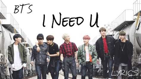 Bts 방탄소년단 I Need U Hanromeng Lyrics Youtube