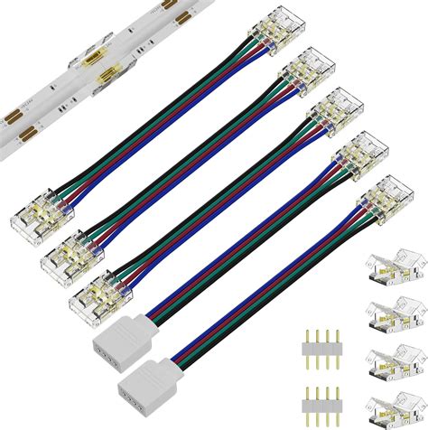 PAUTIX RGB COB LED Strip Connector Set Included 4 Pin Connector