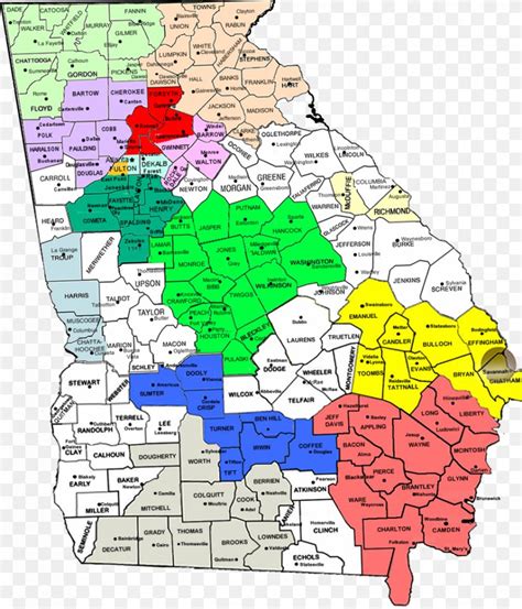 Atlanta Metropolitan Area Map Subregion Png 877x1024px Atlanta