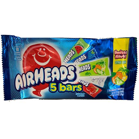 Airheads 5 Bar Pack Includes Special Edition Citrus Rush Flavour 78g