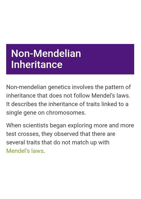 Non Mendelian Inheritance Human Genetics Studocu