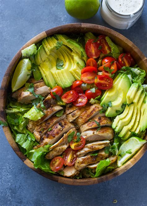 Chicken And Avocado Salad With Skinny Creamy Dressing Gimme Delicious