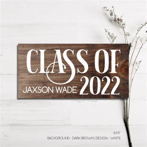 Class Of 2022 Graduation Sign Personalized Wood Name Sign Etsy