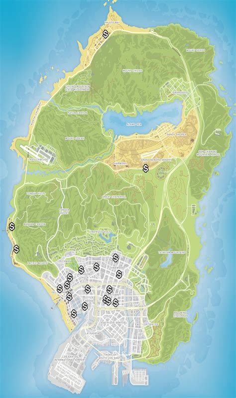 All 19 Bank Locations In Gta 5 Map And Guide 🌇 Gta Xtreme