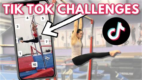 Trying Gymnastics And Cheer Challenges From Tik Tok Youtube