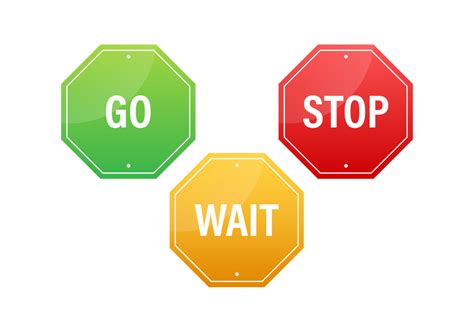 Go Wait And Stop Traffic Signs Graphic By Dg Studio · Creative Fabrica