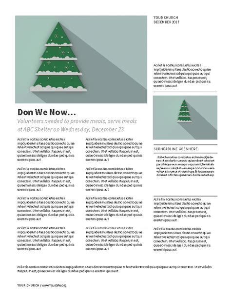 Christmas Tree Shadow Newsletter Progressive Church Media