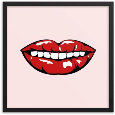 Framed Art Print Pop Art Cartoon Lips Clipart Full Size Clipart